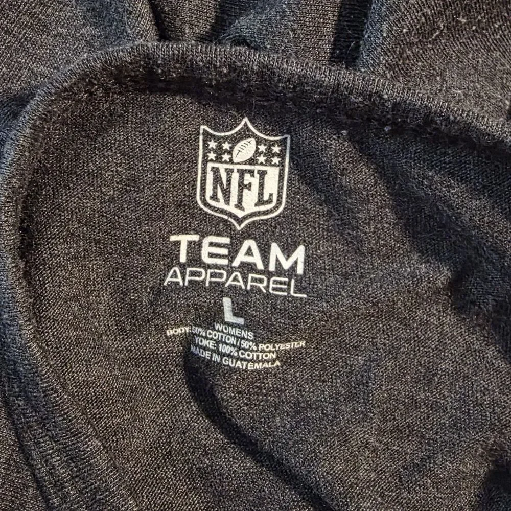 Atlanta Falcons NFL Team Apparel Women's Gray Short Sleeve T-Shirt Size Large
